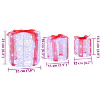 Decorazione Scatola Regalo 3 pcs Bianco freddo 20 x 20 x 21 cm 42019085