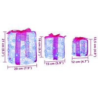 Decorazione Scatola Regalo 3 pcs Blu 20 x 20 x 21 cm Acrilico 42019086