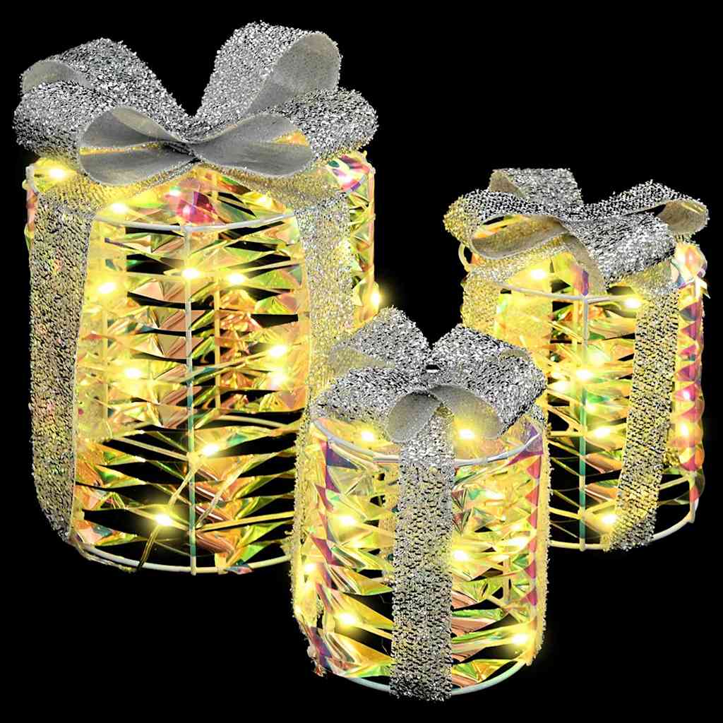 Decorazione Scatola Regalo con 60 LED 3 pcs Bianco caldo PET 42019088