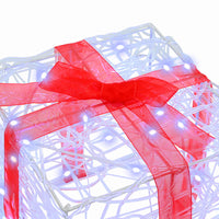 Scatola Regalo 3 pcs Bianco freddo 20 x 20 x 20 cm Acrilico 42019092