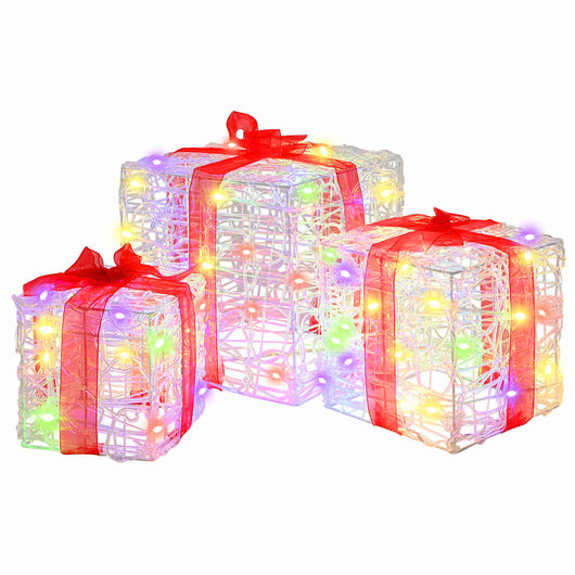 Scatola Regalo 3 pcs Multicolore 20 x 20 x 20 cm Acrilico 42019094