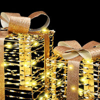 Scatola Regalo 3 pcs Bianco caldo 20 x 20 x 20 cm PET 42019096