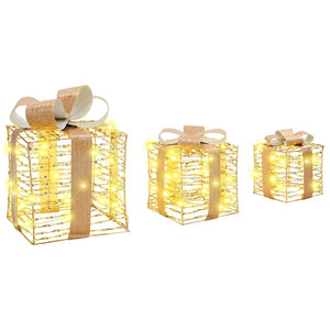 Scatola Regalo 3 pcs Bianco caldo 20 x 20 x 20 cm PET 42019096