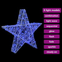 Stella 3D con 50 LED Blu 55 x 53.5 x 10 cm Acrilico 42019100