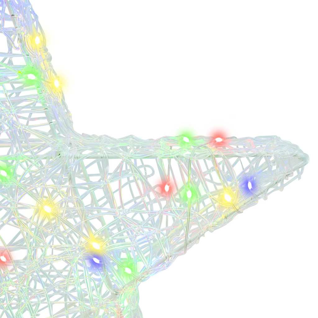 Stella 3D con 50 LED Multicolore 55 x 53.5 x 10 cm Acrilico 42019101