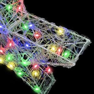 Stella 3D con 50 LED Multicolore 55 x 53.5 x 10 cm Acrilico 42019101