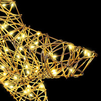 Stella 3D con 50 LED Bianco caldo 55 x 52.5 x 9 cm Rattan 42019104