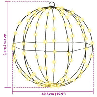 Palla con 120 LED Bianco caldo 40 cm Metallo 42019106