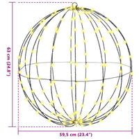 Palla con 192 LED Bianco caldo 60 cm Metallo 42019108