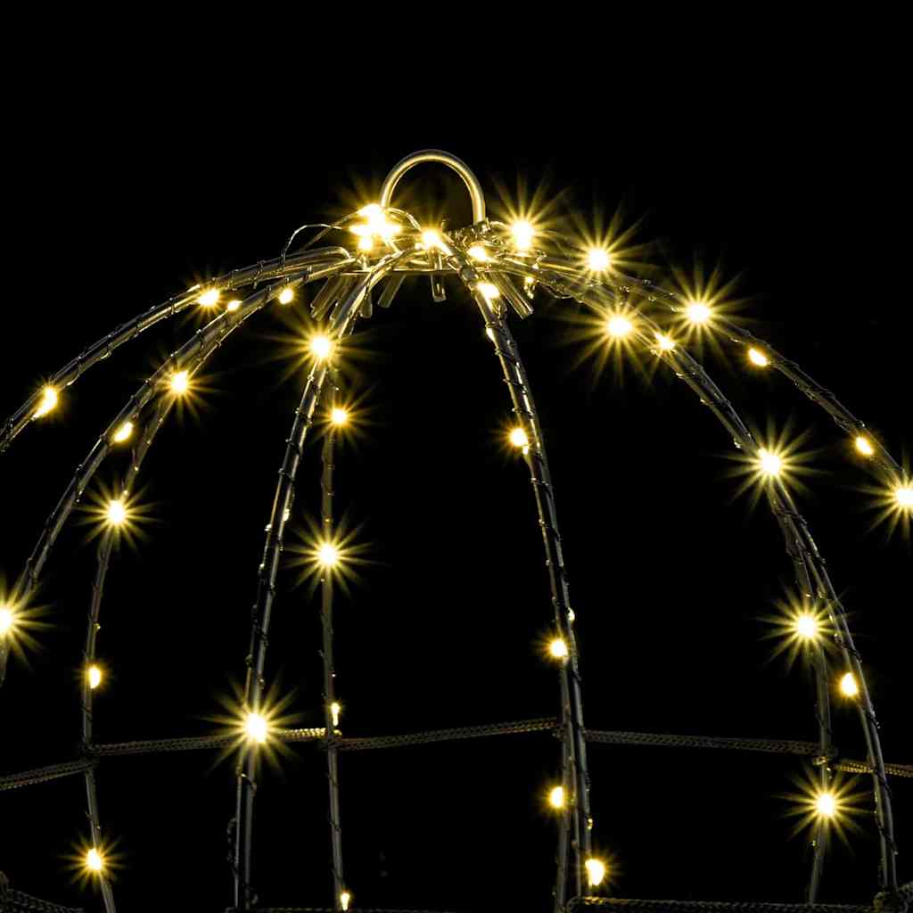 Palla con 192 LED 2 pcs Bianco caldo 32 cm Metallo 42019109