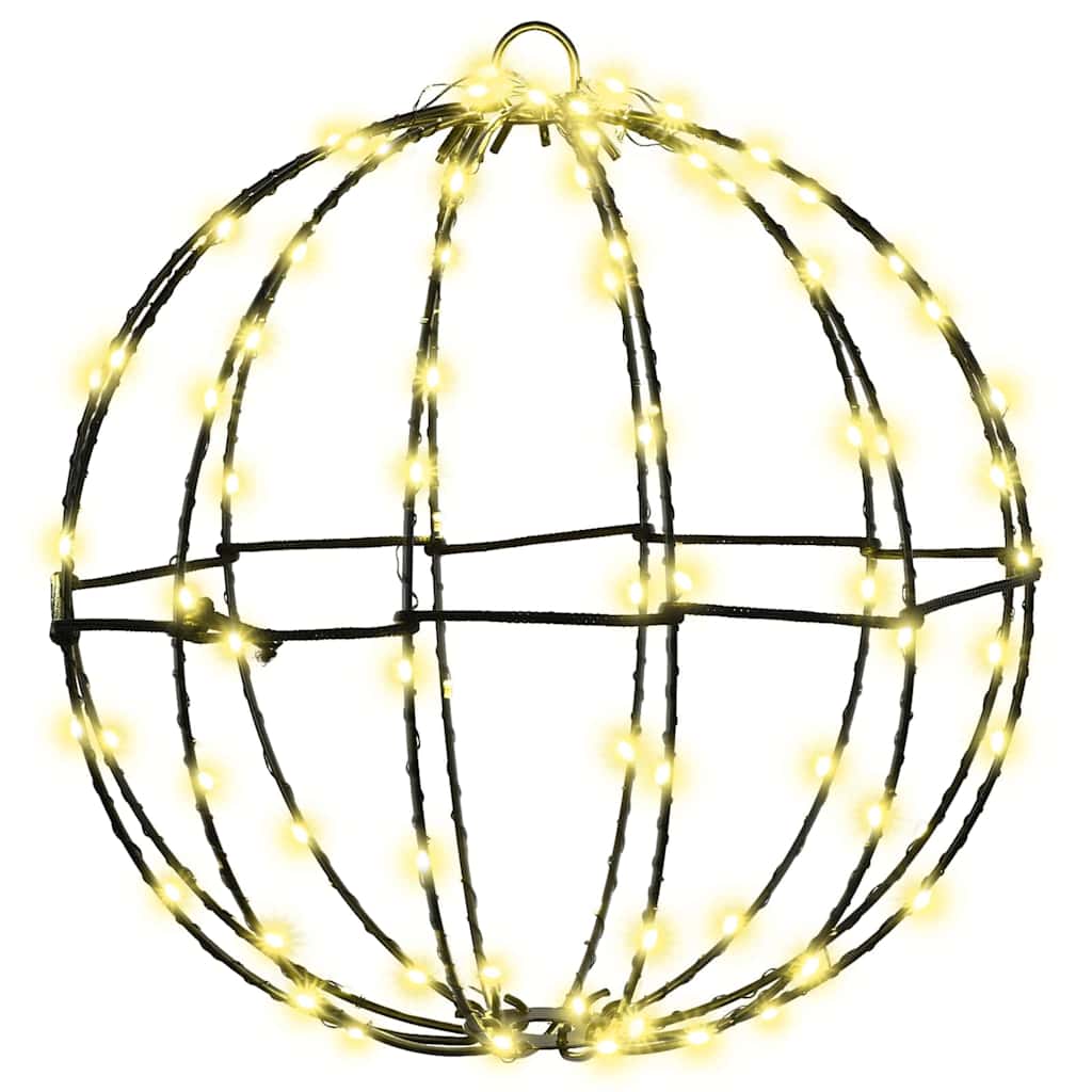 Palla con 192 LED 2 pcs Bianco caldo 32 cm Metallo 42019109