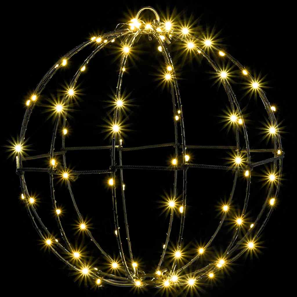 Palla con 192 LED 2 pcs Bianco caldo 32 cm Metallo 42019109
