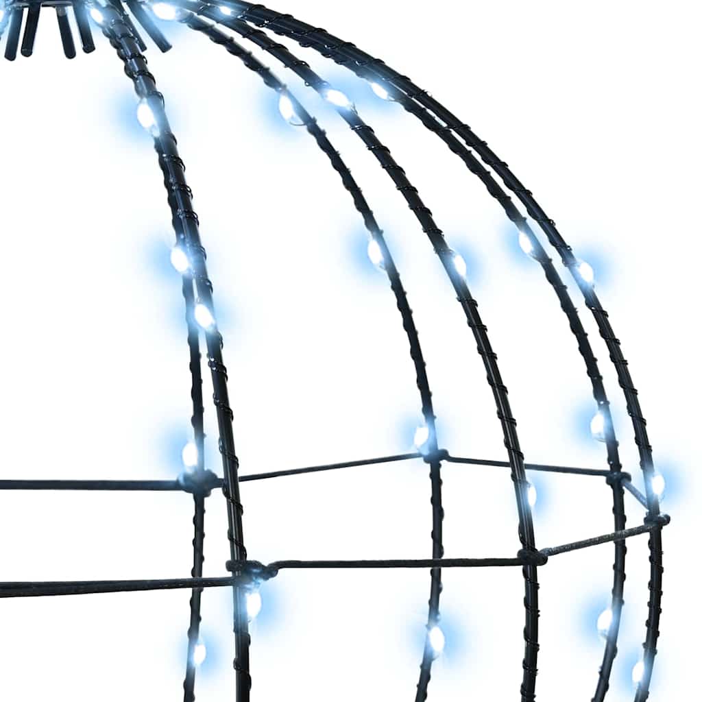 Palla con 192 LED Bianco freddo 60 cm Metallo 42019116