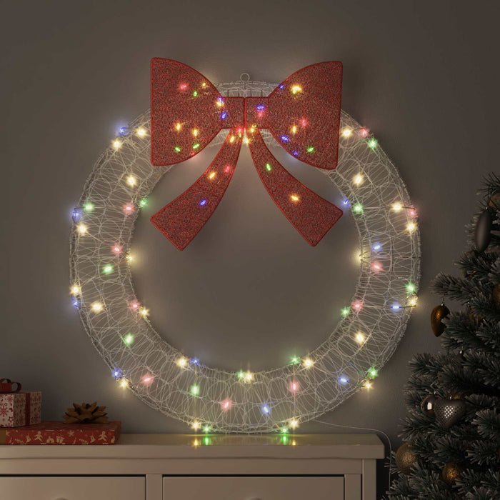 Corona con 80 LED Multicolore 92 x 9.5 x 92 cm Acrilico 42019128