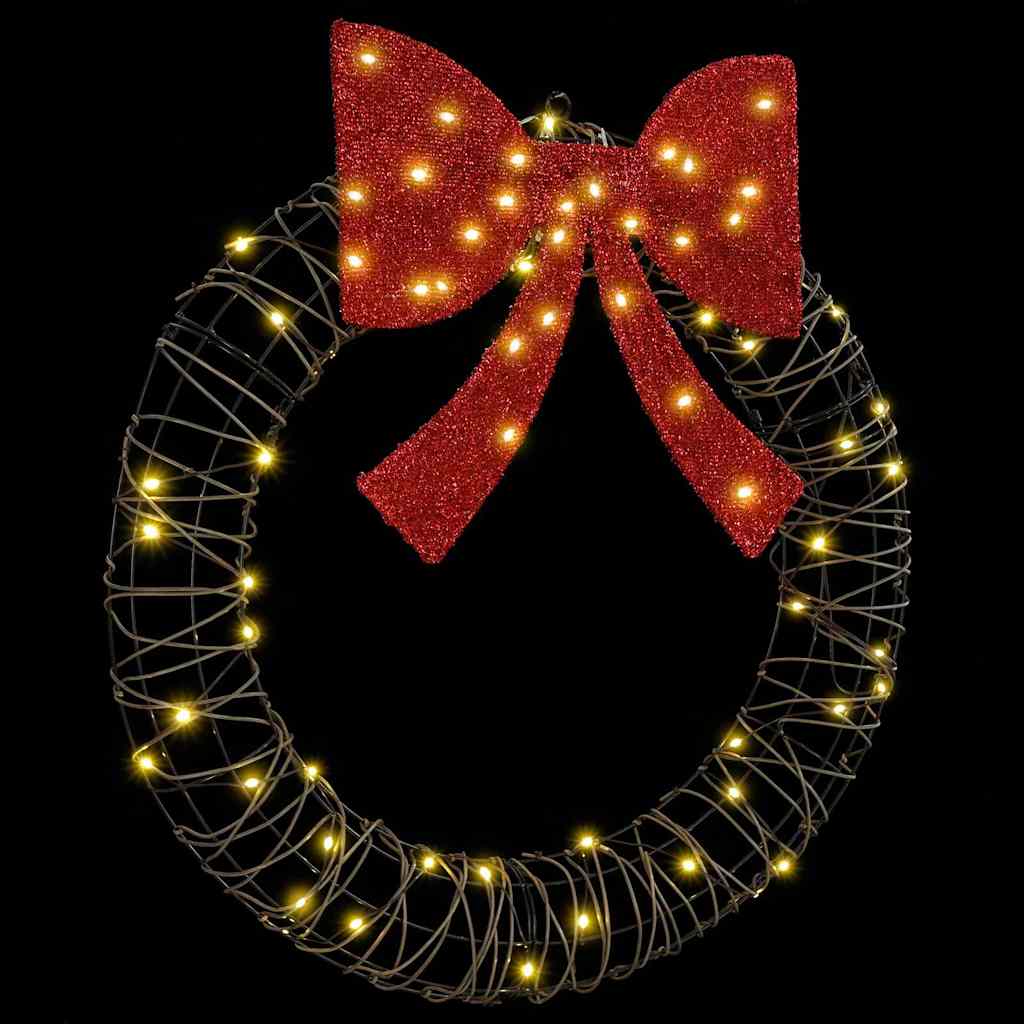 Ghirlanda con 60 LED Bianco caldo 75 cm Rattan 42019139