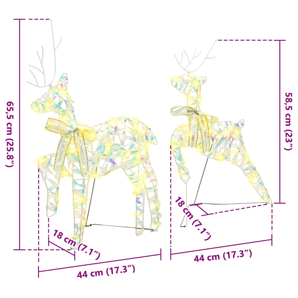 Renne LED con 40 LED 2 pcs Bianco caldo PET 42019144