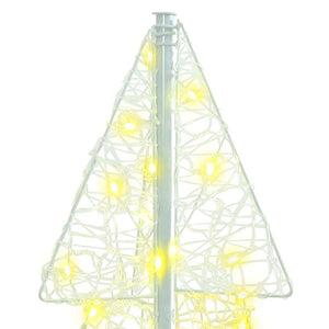 Albero di Natale con 100 LED Bianco caldo 120 cm Acrilico 42019202
