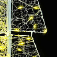 Albero di Natale con 100 LED-Luci decorative natalizie Bianco caldo 120 cm Acrilico 407177