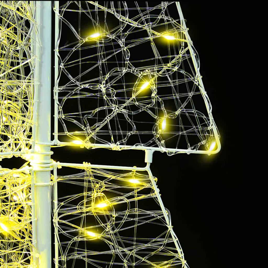 Albero di Natale con 100 LED Bianco caldo 120 cm Acrilico 42019202