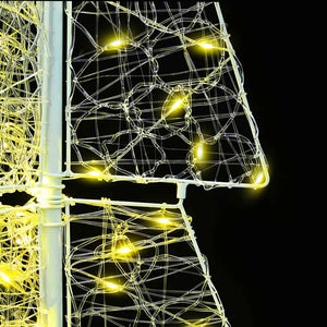 Albero di Natale con 100 LED Bianco caldo 120 cm Acrilico 42019202