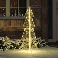 Albero di Natale con 100 LED Bianco caldo 120 cm Acrilico 42019202