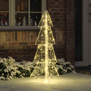 Albero di Natale con 100 LED Bianco caldo 120 cm Acrilico 42019202