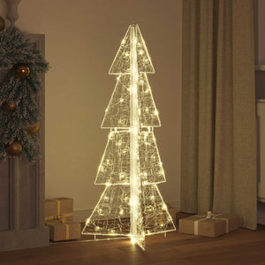 Albero di Natale con 100 LED Bianco caldo 120 cm Acrilico 42019202