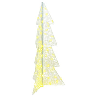Albero di Natale con 100 LED Bianco caldo 120 cm Acrilico 42019202