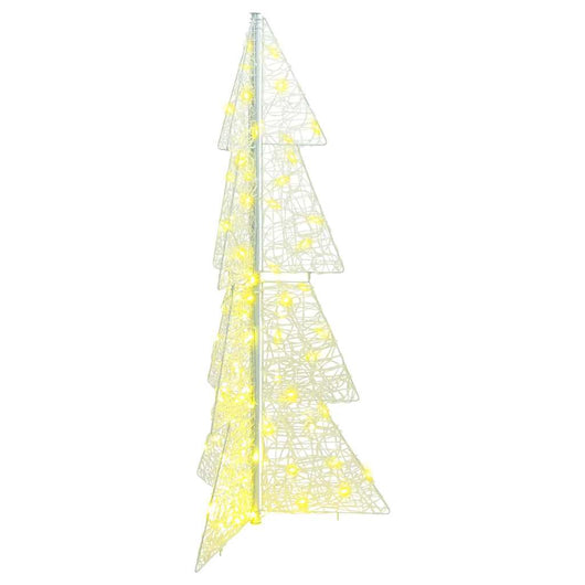 Albero di Natale con 100 LED Bianco caldo 120 cm Acrilico 42019202