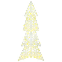 Albero di Natale con 100 LED-Luci decorative natalizie Bianco caldo 120 cm Acrilico 407177