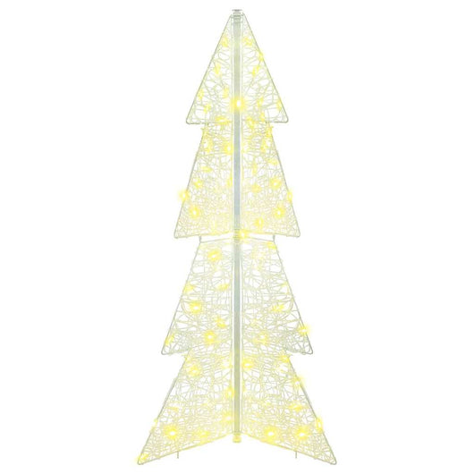 Albero di Natale con 100 LED-Luci decorative natalizie Bianco caldo 120 cm Acrilico 407177