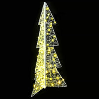 Albero di Natale con 100 LED-Luci decorative natalizie Bianco caldo 120 cm Acrilico 407177