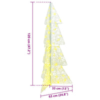 Albero di Natale con 100 LED Bianco caldo 120 cm Acrilico 42019202