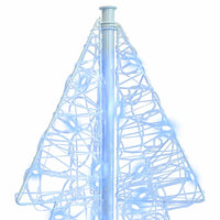 Albero di Natale con 100 LED Bianco Freddo 120 cm Acrilico 42019203