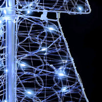 Albero di Natale con 100 LED Bianco Freddo 120 cm Acrilico 42019203