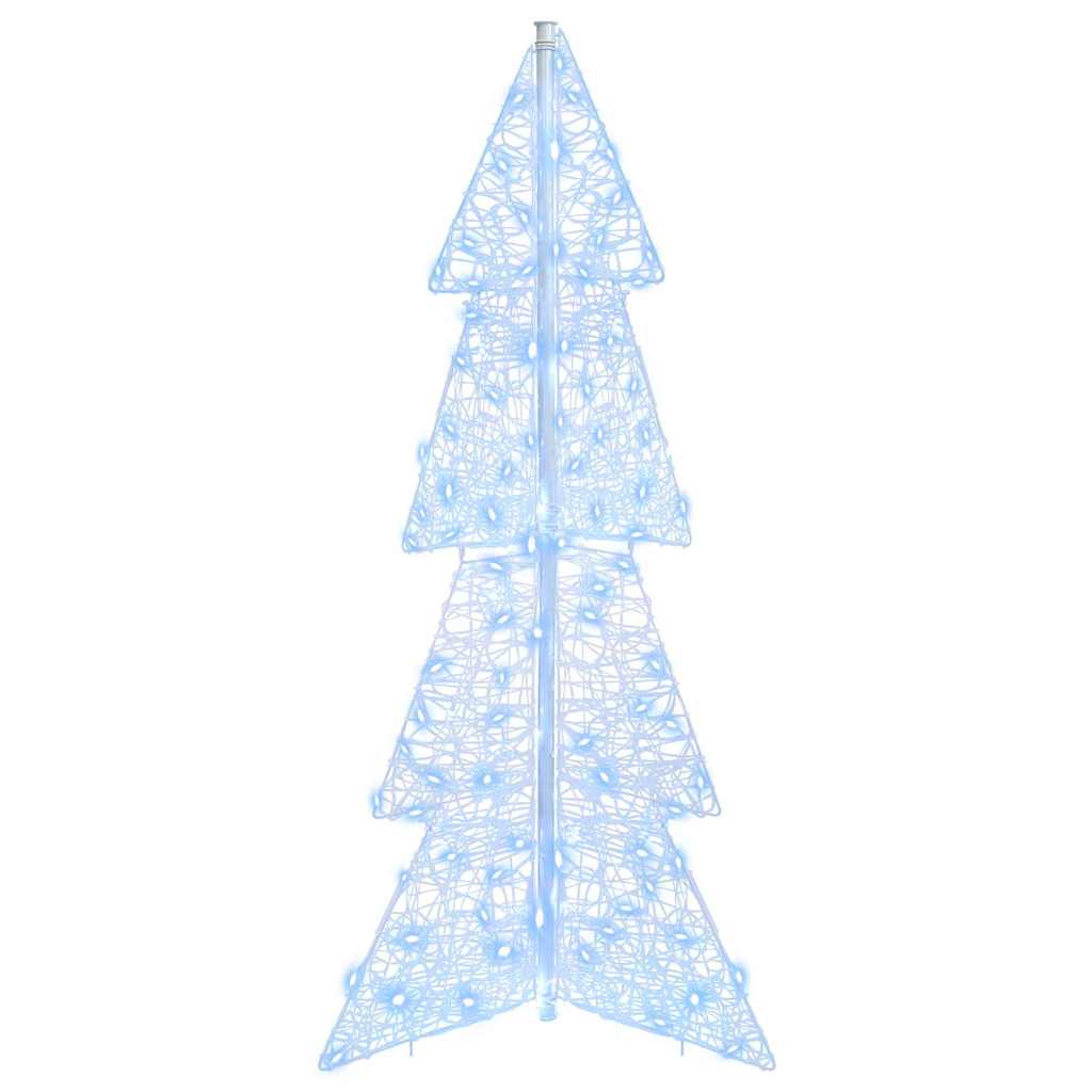 Albero di Natale con 100 LED Bianco Freddo 120 cm Acrilico 42019203