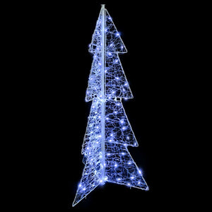 Albero di Natale con 100 LED Bianco Freddo 120 cm Acrilico 42019203