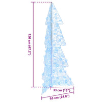 Albero di Natale con 100 LED Bianco Freddo 120 cm Acrilico 42019203