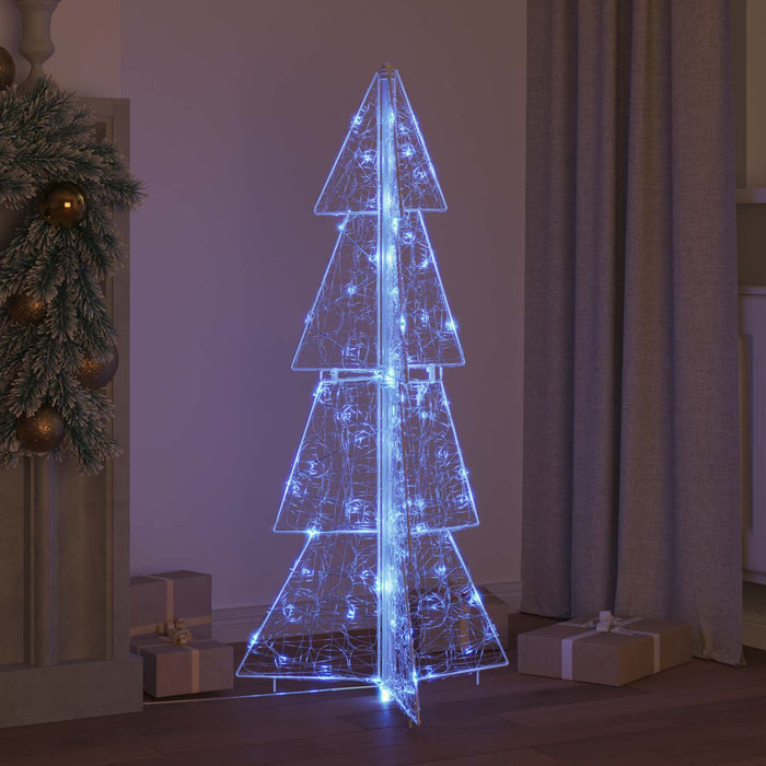 Albero di Natale con 100 LED Blu 120 cm Acrilico 42019204