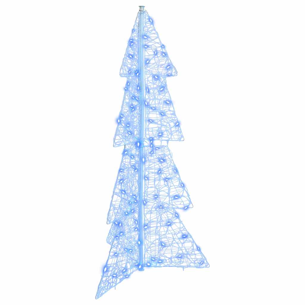 Albero di Natale con 100 LED Blu 120 cm Acrilico 42019204