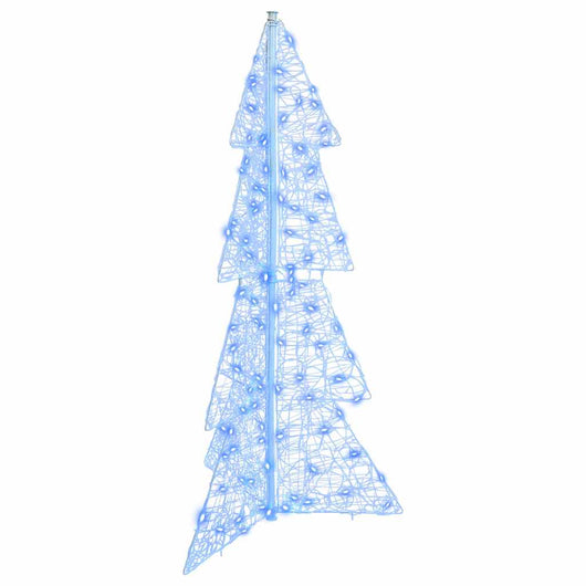 Albero di Natale con 100 LED Blu 120 cm Acrilico 42019204