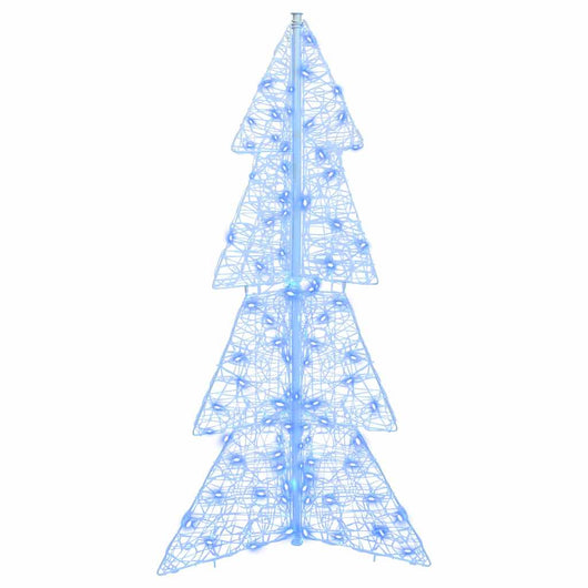 Albero di Natale con 100 LED-Luci decorative natalizie Blu 120 cm Acrilico
