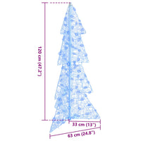 Albero di Natale con 100 LED Blu 120 cm Acrilico 42019204