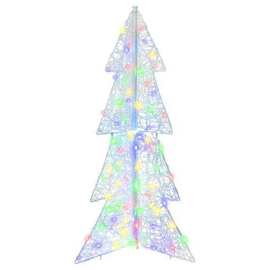 Albero di Natale con 100 LED-Luci decorative natalizie Multicolore 120 cm Acrilico 573900