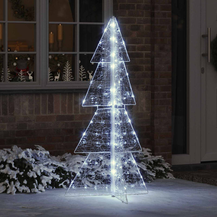 Albero di Natale con 160 LED Bianco Freddo 150 cm Acrilico 42019207