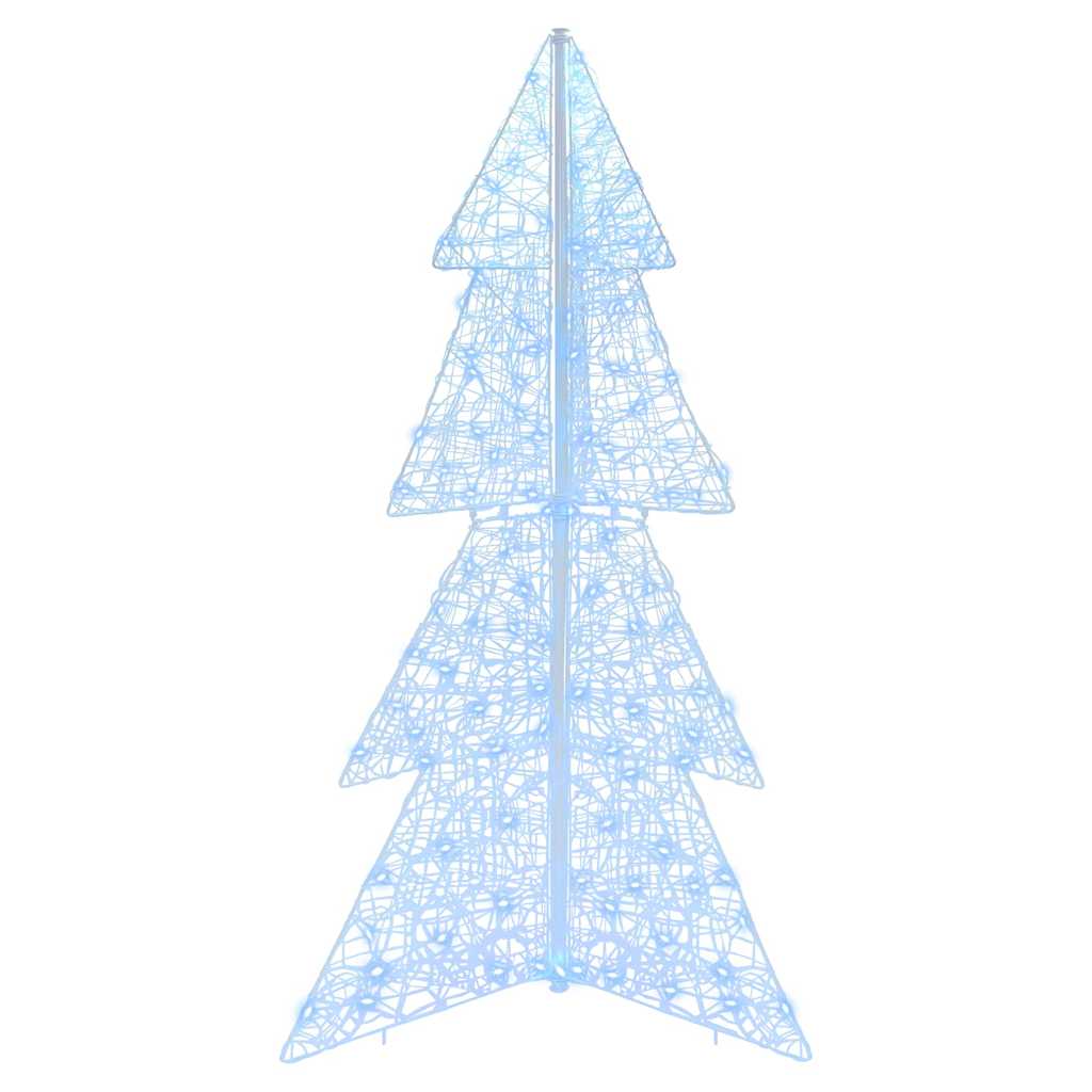 Albero di Natale con 160 LED-Luci decorative natalizie Bianco Freddo 150 cm Acrilico