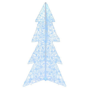 Albero di Natale con 160 LED-Luci decorative natalizie Bianco Freddo 150 cm Acrilico