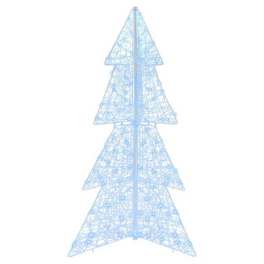 Albero di Natale con 160 LED-Luci decorative natalizie Bianco Freddo 150 cm Acrilico