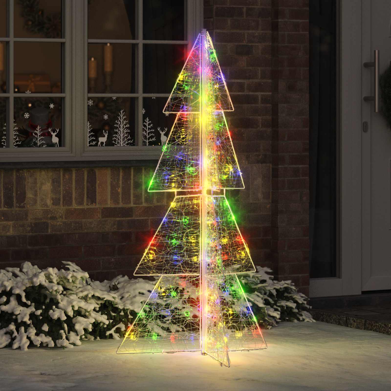 Albero di Natale con 160 LED Multicolore 150 cm Acrilico 42019209