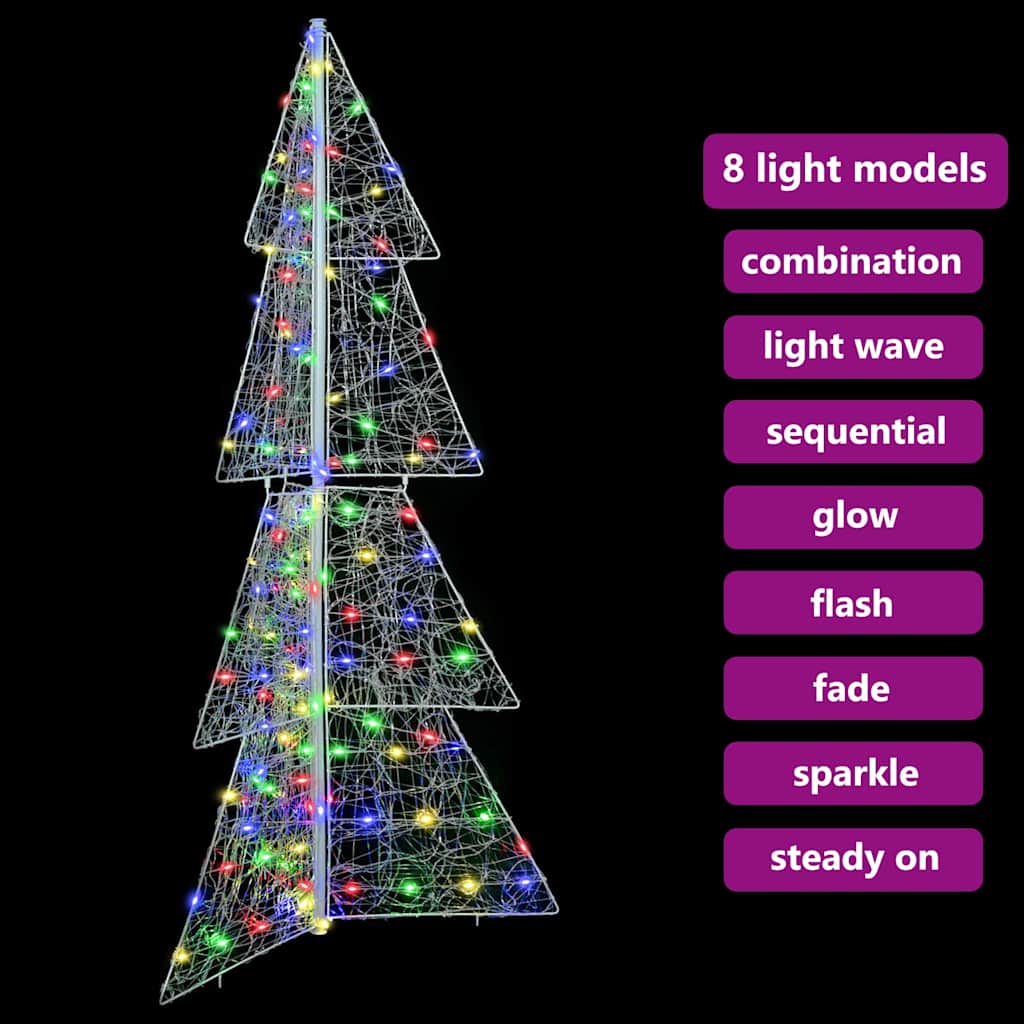 Albero di Natale con 160 LED Multicolore 150 cm Acrilico 42019209